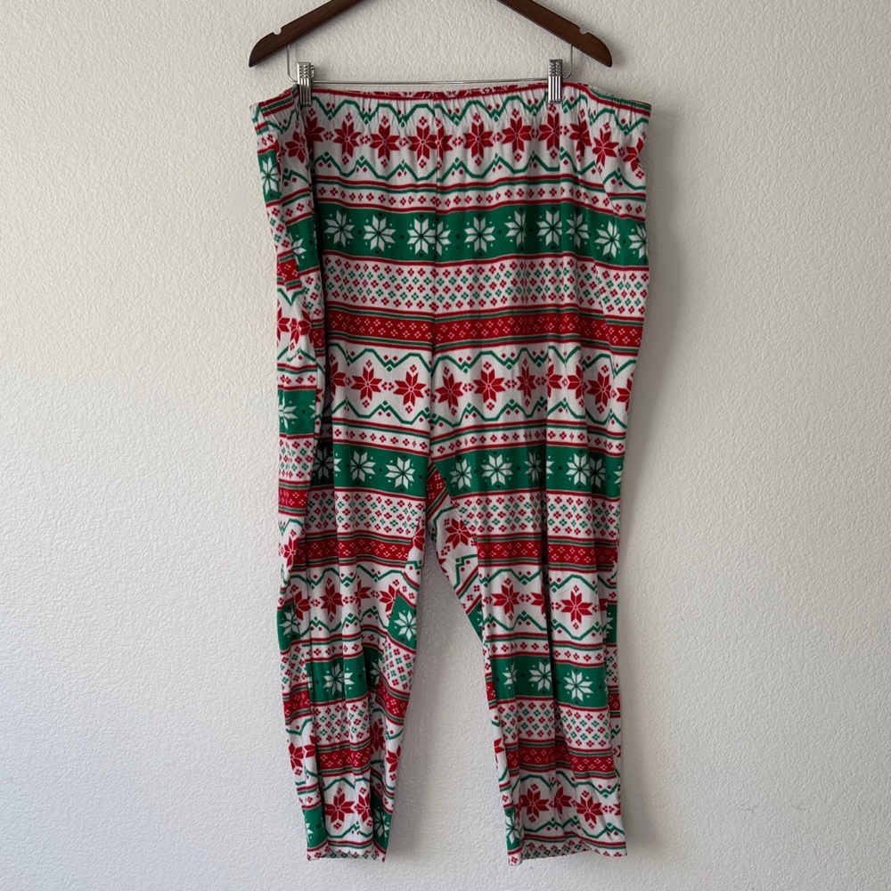 Festive Green and Red Pajama Pants